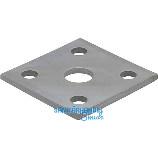 PITZL 5-Lochplatte f�r Gewinde M20 80x80x5 ZiNiP beschichtet