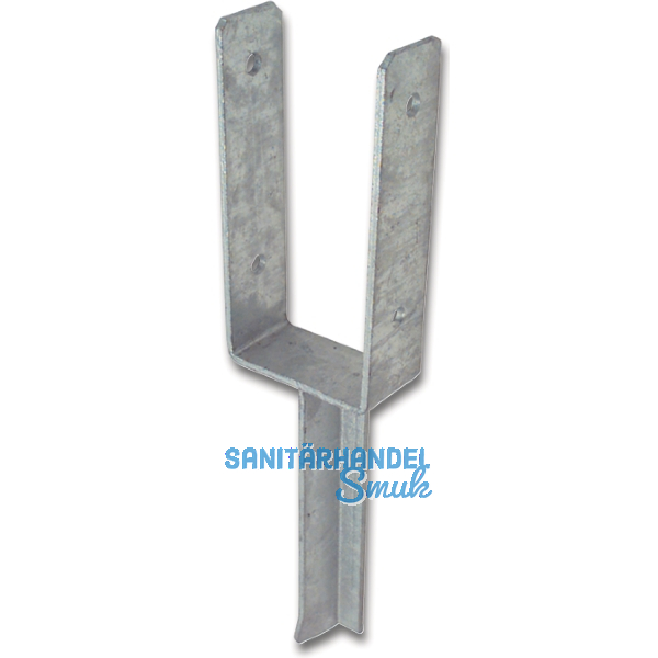 Pfostentr�ger U-Form mit T-Eisen 91 mm feuerverzinkt