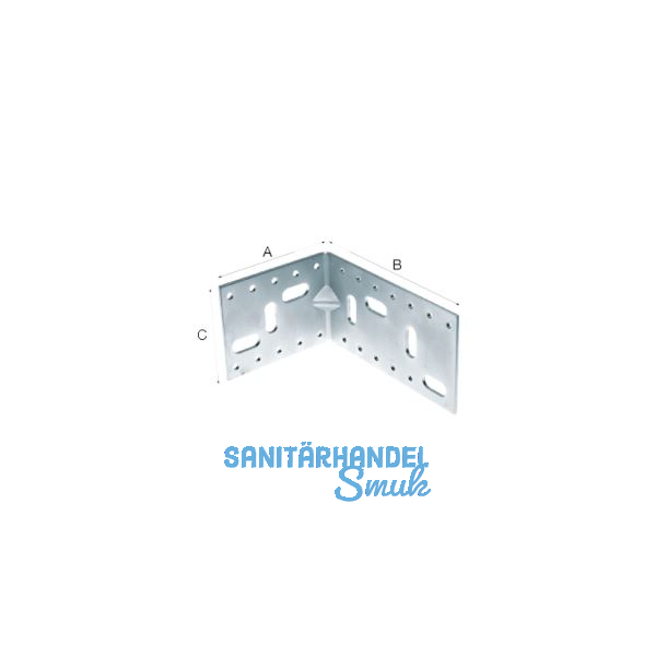 Positionswinkel easy-fix 150 mm verzinkt-blau