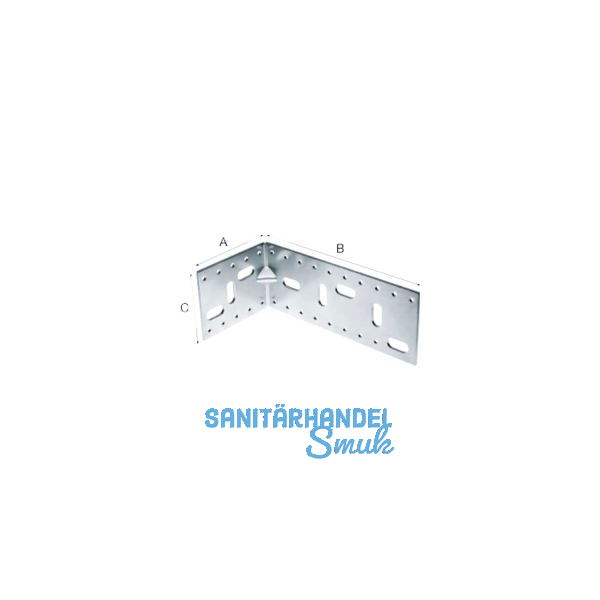 Positionswinkel easy-fix 200 mm verzinkt-blau