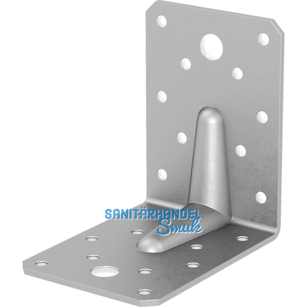 GH Winkelverbinder 65/ 90S mit Steg / 90x65x90x2,5 - Stahl feuerverzinkt