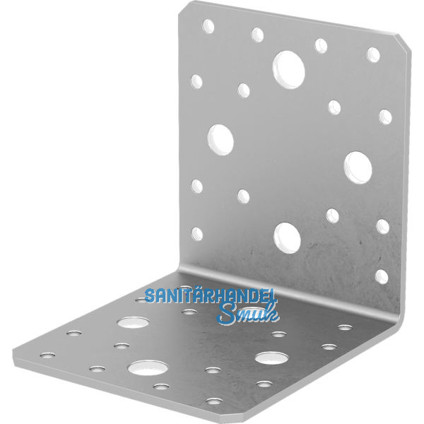 GH Winkelverbinder 90/100S ohne Steg / 100x90x100x3 - Stahl feuerverzinkt