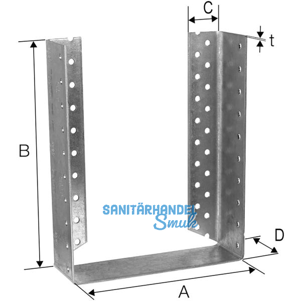 SIMPSON Balkenschuh BSDI 180x220 feuerverzinkt innenliegend mit Bewertung