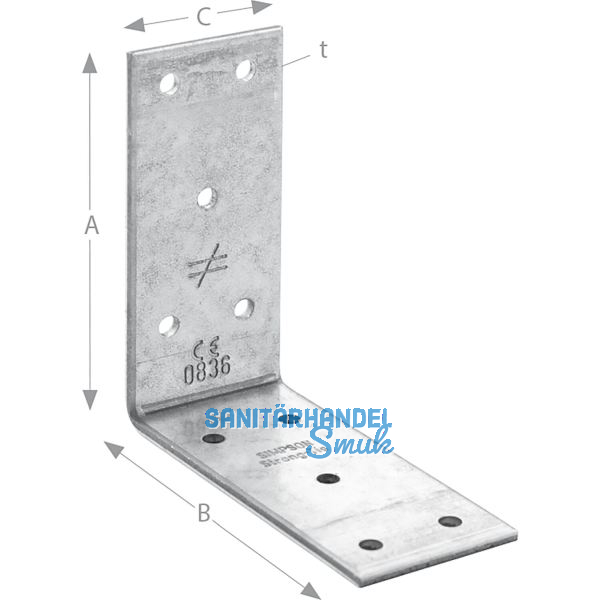 SIMPSON Winkelverbinder ABB 40390 / 93x93x40mm feuerverzinkt