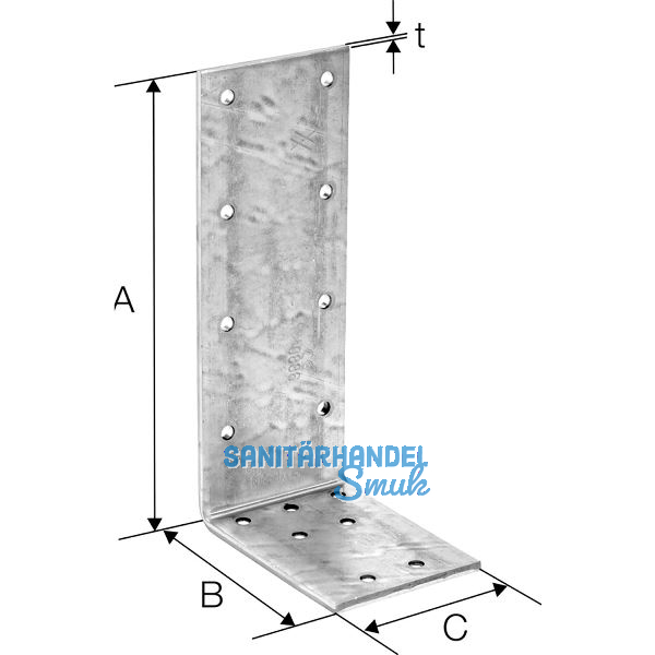 SIMPSON Winkelverbinder AJ 99416 / 164x84x100mm feuerverzinkt