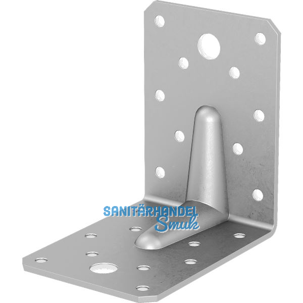 GH Winkelverbinder 65/ 90S mit Steg / 90x65x90x2,5 - Edelstahl A4