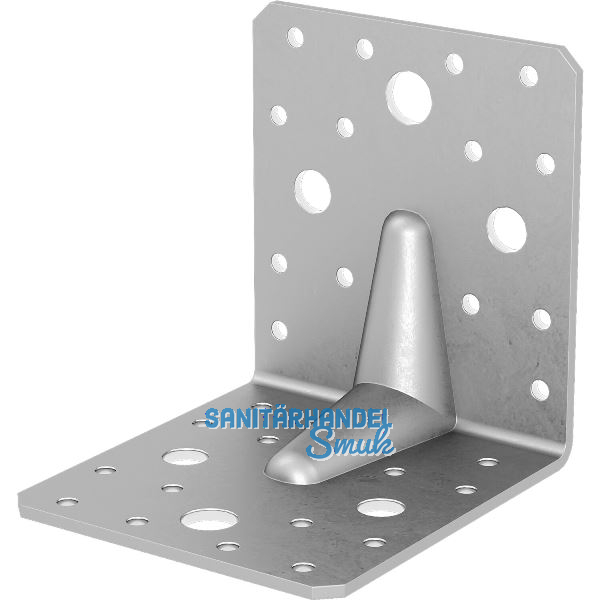 GH Winkelverbinder 90/100S mit Steg / 105x90x105x3 - Edelstahl A4