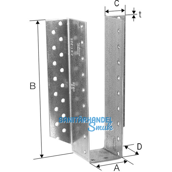SIMPSON Balkenschuh BSD 160x240 feuerverzinkt aussenliegend mit Bewertung