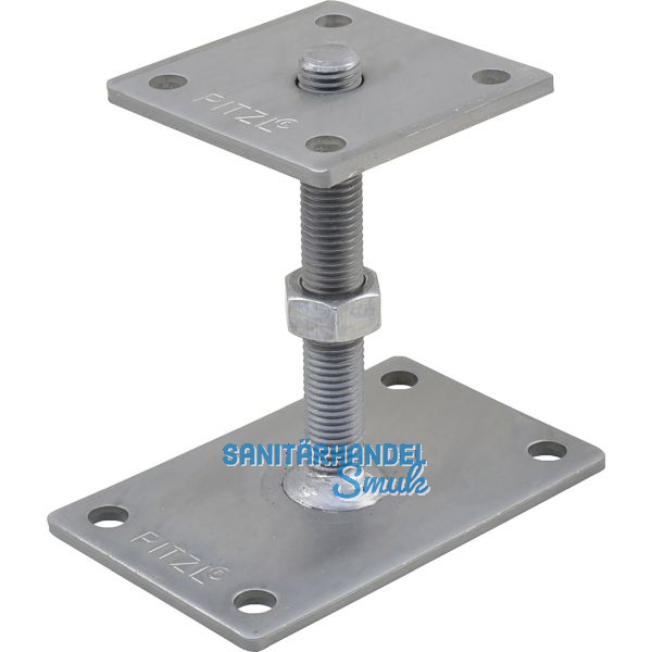 PITZL Pfostentr�ger Typ 11009.1100 ZiNiP beschichtet mit Gewindestange