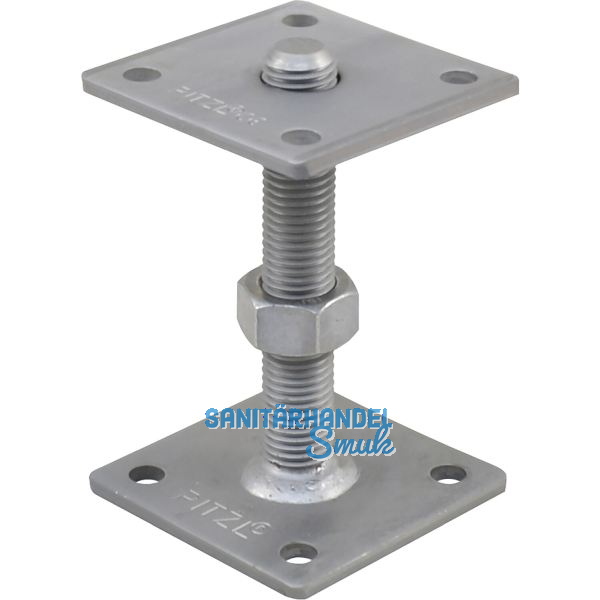 PITZL Pfostentr�ger Typ 11013.0100 ZiNiP beschichtet mit Gewindestange