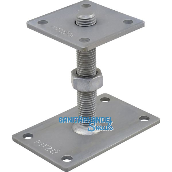 PITZL Pfostentr�ger Typ 11013.1100 ZiNiP beschichtet mit Gewindestange