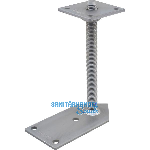 PITZL Pfostentr�ger Typ 11013.6200 Eck ZiNiP beschichtet mit Gewindestange