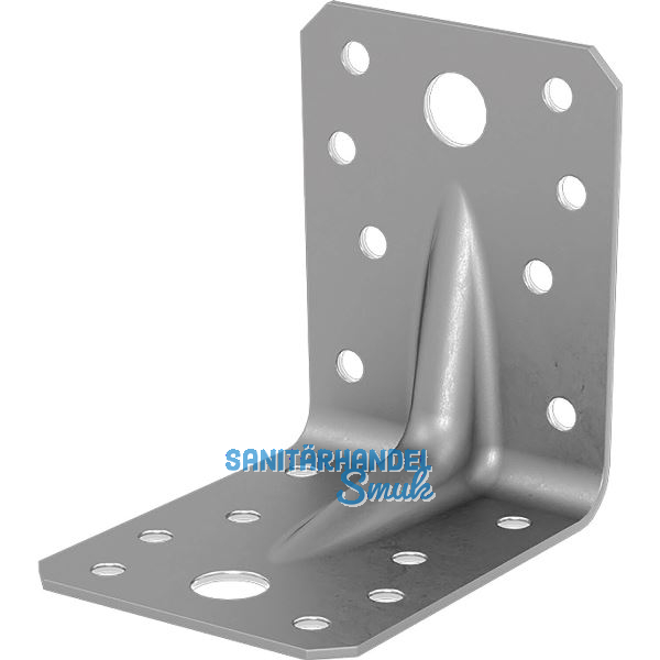 GH Winkelverbinder 55/70S mit Steg / 70x70x55x1,5 - Stahl fvz Greenline