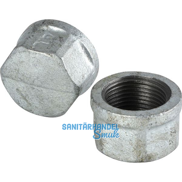 Temperguss Kappe 1 Zoll EN 10241
