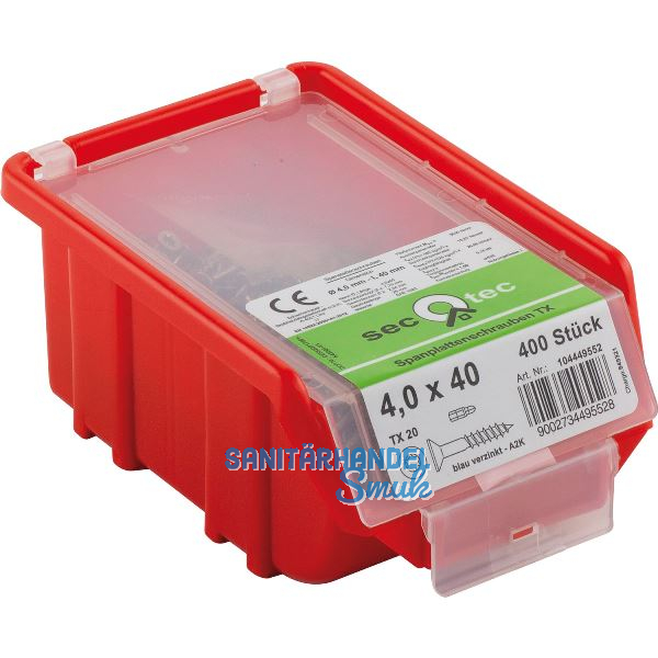 SECOTEC Spanplattenschraube Senkkopf Torx 6.0x 80 in Stapelbox SB-85