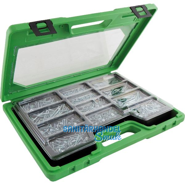 SECOTEC Spanplattensortimentsbox 1700-teilig Senkkopf mit Torx blau-verzinkt