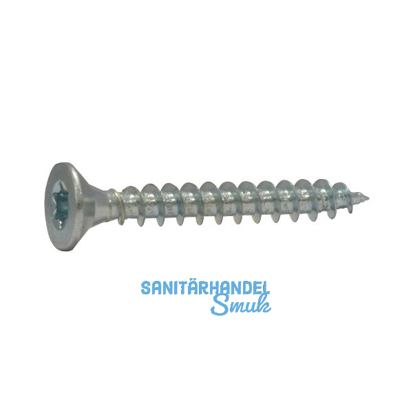 SECOTEC Spanplattenschraube Torx Senkkopf 5,0X35 verzinkt-blau VG, KP-100