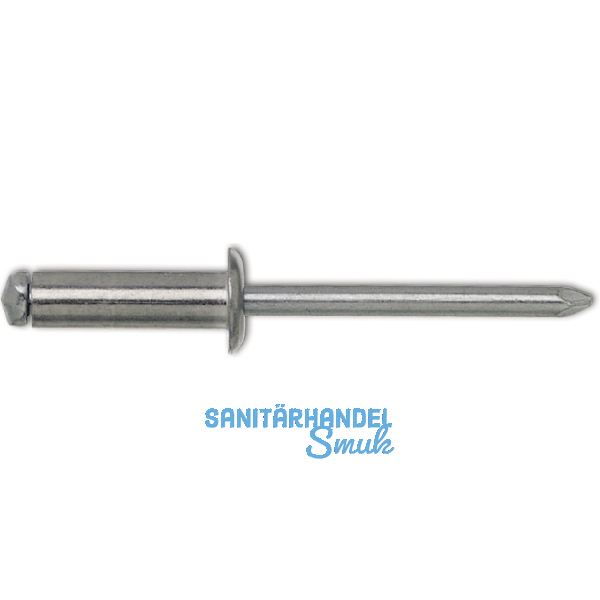ISO 15977 Blindniete Flachrundkopf 6.4x15 Aluminium mit Stahldorn