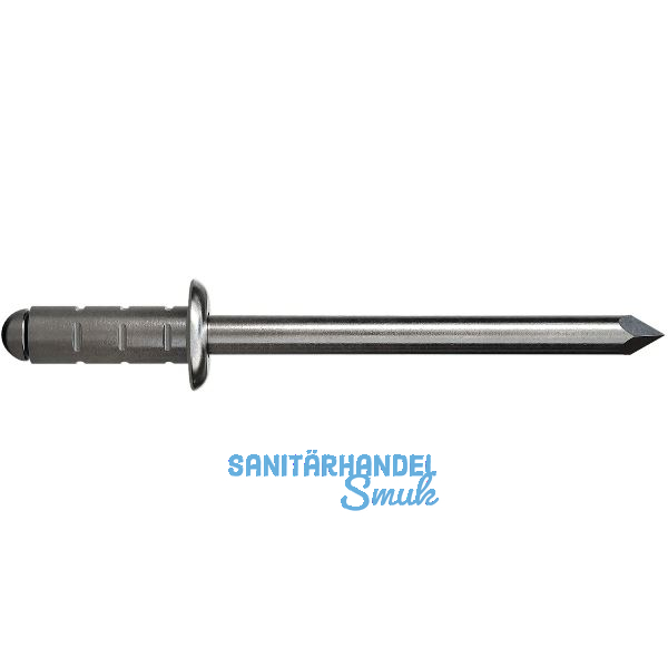 GESIPA Poly Grip Mehrbereichsniete Flachrundkopf 4.8x30 Aluminium mit A2-Dorn