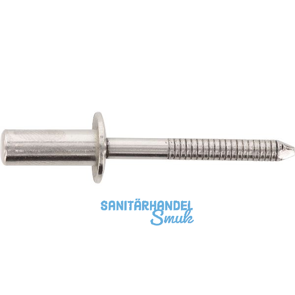 ISO16585 Dichtblindniete Flachrundkopf 3.2x 6 Edelstahl mit gerilltem Nietdorn