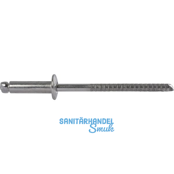 ISO15983 Blindniete Flachkopf 3.0x10 Edelstahl A4 mit Edelstahldorn A4