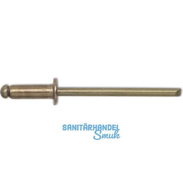 Spenglerniete ISO16582 Flachrundkopf 3.2x 8 Kupfer mit Bronzedorn