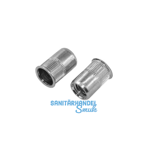 Mikromutter ger�ndelt Rundschaft offen M 5 RC/ROKS 3.5 Edelstahl