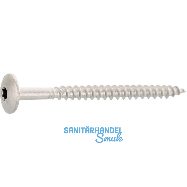 Trespo Fassadenschraube Linsenkopf 4,8x 38 Torx 20 Edelstahl A2