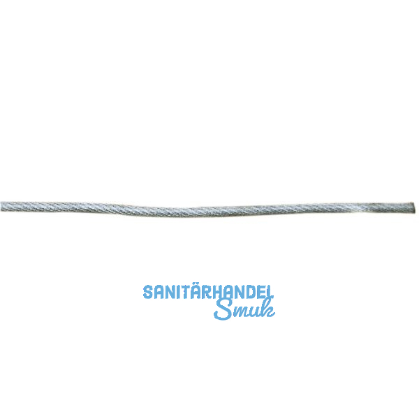 Drahtseil DIN3055 � 2/3 mm 7x7 Litzen + 1 FE - Edelstahl A4 + PVC ummantelt