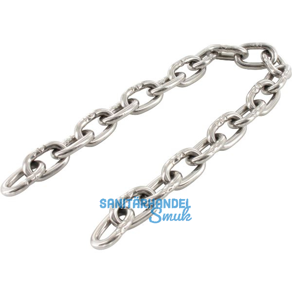Rundstahlkette kurzgliedrig �hnlich DIN766 � 6 mm Bund= 50 Meter - Edelstahl A4