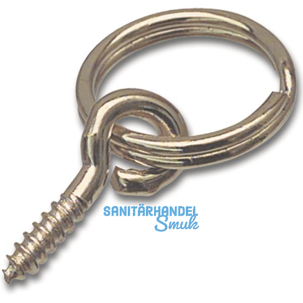 Bilderring mit Ringschraube Gr��e 4 �16 Innen Stahl vermessingt