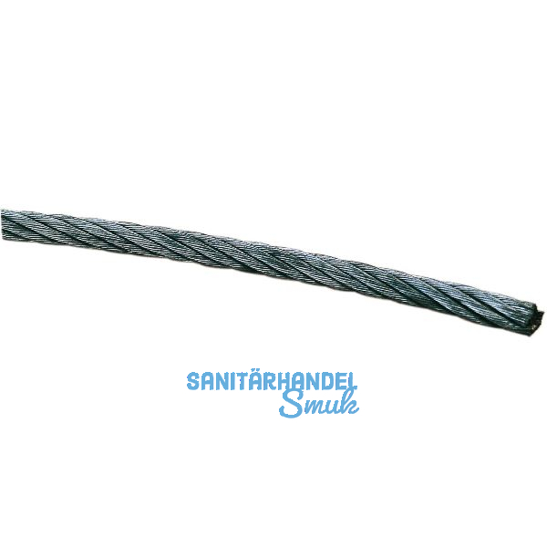 Drahtseil � 6 mm 6x12 Litzen + 7 FE verzinkt