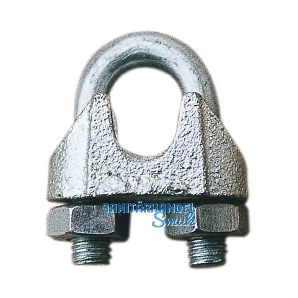 Drahtseilklemme �hnl. DIN741 verzinkt Seil � 6,5 mm