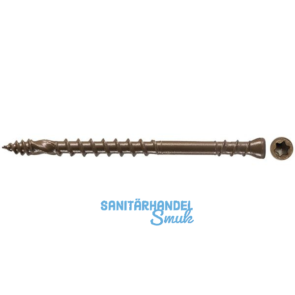 FISCHER Terrassenschraube Zylinderkopf 4.3x60 TX15 beschichtet Inhalt 1500 St�ck