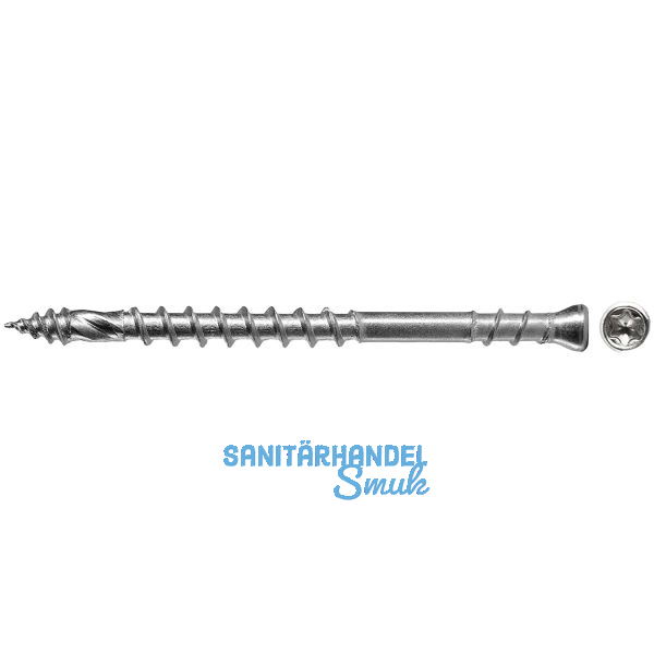 FISCHER Terrassenschraube Zylinderkopf 4.3x60 TX15 Edelstahl Inhalt 1500 St�ck