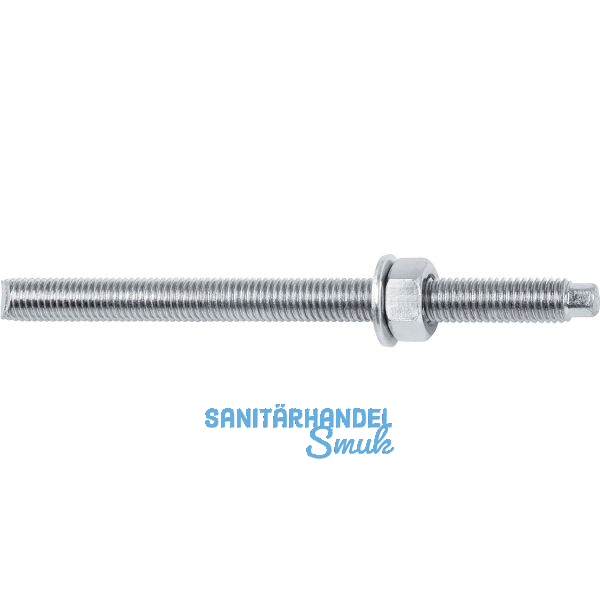 CELO Ankerstange M 8x100 - 5.8 verzinkt-blau mit Mutter und Scheibe