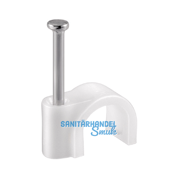 Nagelschelle 6 mm Kunststoff wei�