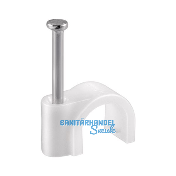 Nagelschelle 8 mm Kunststoff wei�