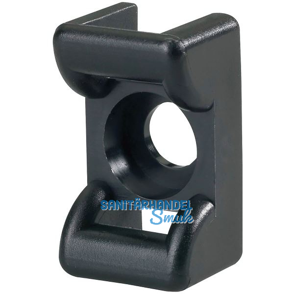 Befestigungssockel f�r Kabelbinder 6 mm zum Schrauben und Nieten