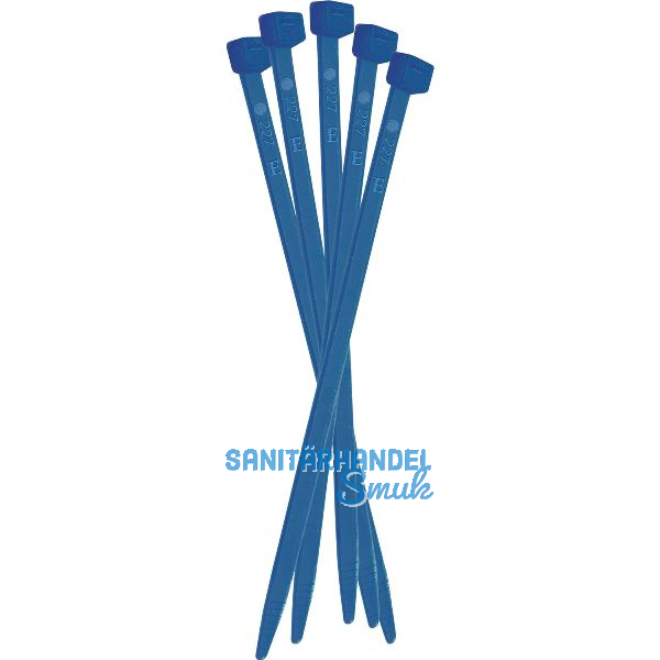 WKK Kabelbinder 4.8x370 blau Polyamid 6.6 mit Metallpigmenten