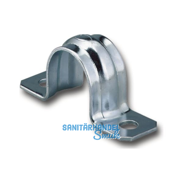 Befestigungsschelle 20 mm verzinkt mit zwei Befestigungsl�cher