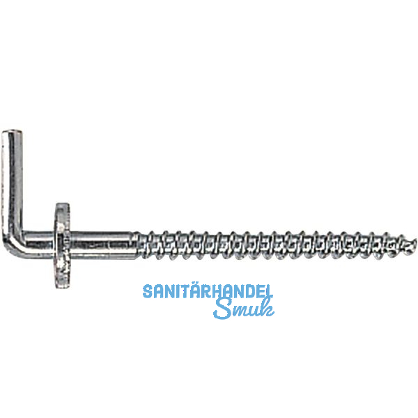 Gerader Schraubhaken f�r Holzgewinde 3.5x52 verzinkt-blau