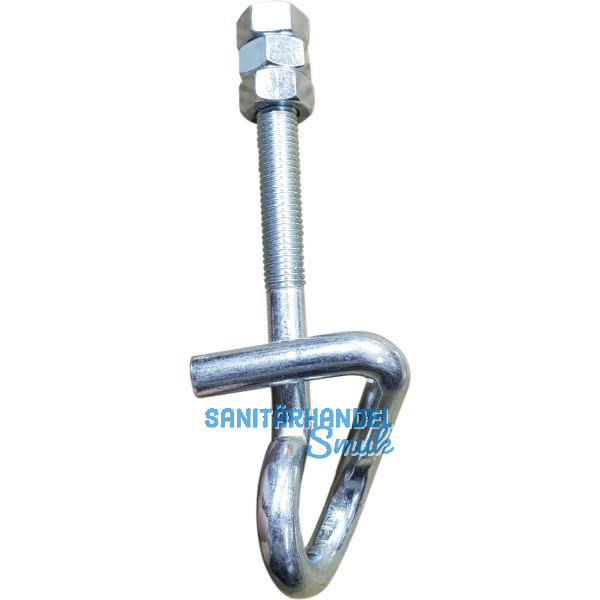 Sicherheitsschaukelhaken metrisches Gewinde M12x160 verzinkt-blau - T�V-gepr�ft