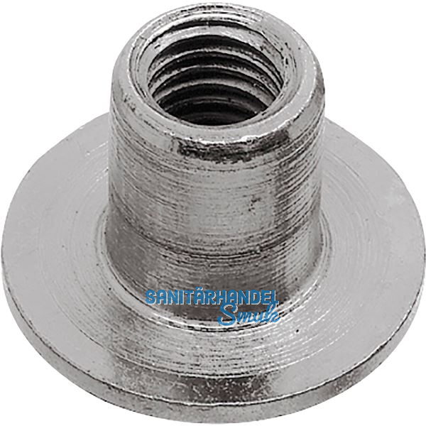 H�lsenmutter Flachkopf M 6x15 Stahl vernickelt