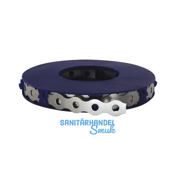 Lochbandeisen 17mm Edelstahl 10 Meter auf einer Rolle in Plastikbox