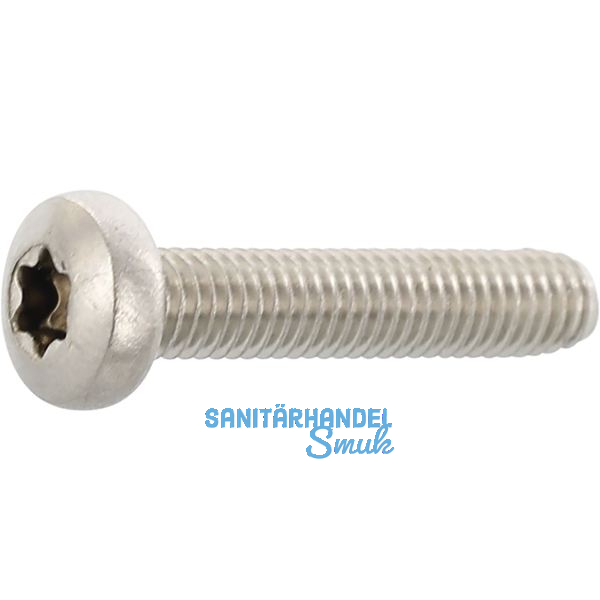 DIN7500PE (CT) Torx 20 M 4x 8 Edelstahl A2 gewindefurchende Linsenschraube