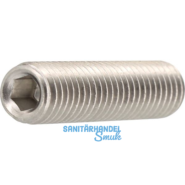 ISO4029/DIN916 21H M 3x 3 Edelstahl A2 Gewindestift mit Ringschneide und ISK