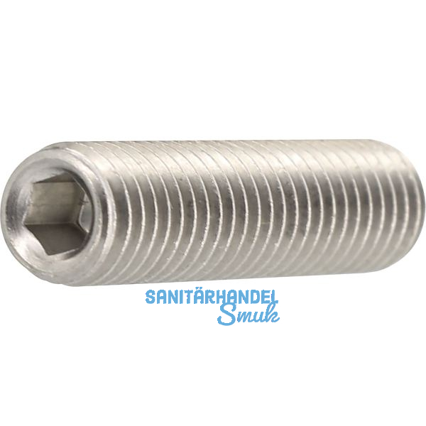 ISO4029/DIN916 21H M 5x 8 Edelstahl A2 Gewindestift mit Ringschneide und ISK