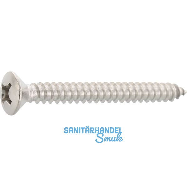 DIN7983C 3.9x 25 Phillips-KS Edelstahl A2 Linsensenkkopf-Blechschraube ~ISO7051