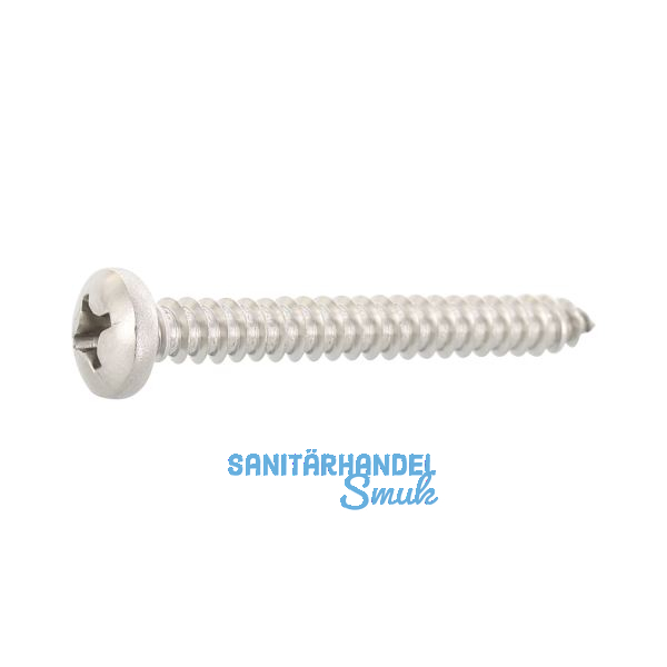 DIN7981C 4.8x 16 PH-Kreuzschlitz Edelstahl A2 Linsen-Blechschraube ~ISO7049